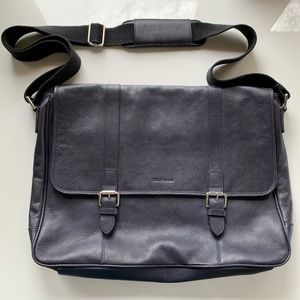 Cole Haan Leather Messenger Bag Laptop Briefcase